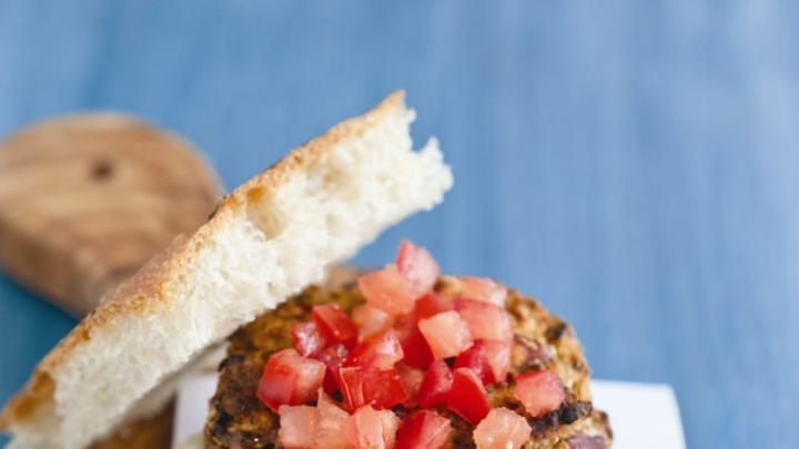 Italian Herb Burger on Focaccia