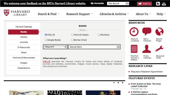 The Harvard Library's new online portal debuted September 18.