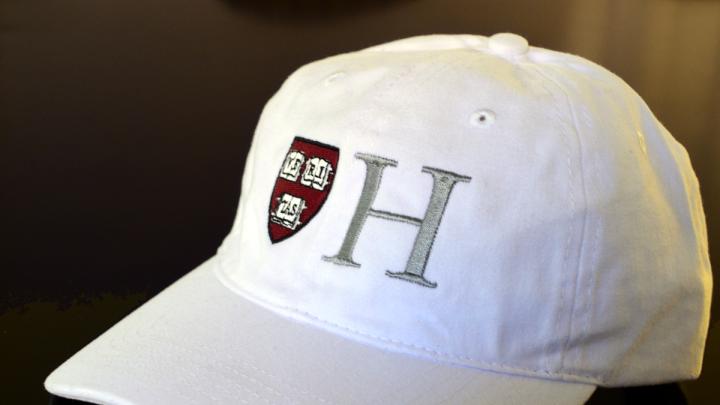 The Harvard Campaign: the headgear. It wouldn't be a campaign without a logo and swag to match.