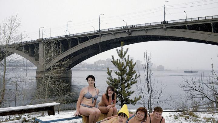 Bathers on display in <i>Siberia Imagined and Reimagined.</i>