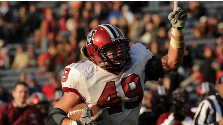 With a 32-yard interception return in the fourth quarter, captain and linebacker Alex Gedeon scored Harvard's final touchdown of The Game.