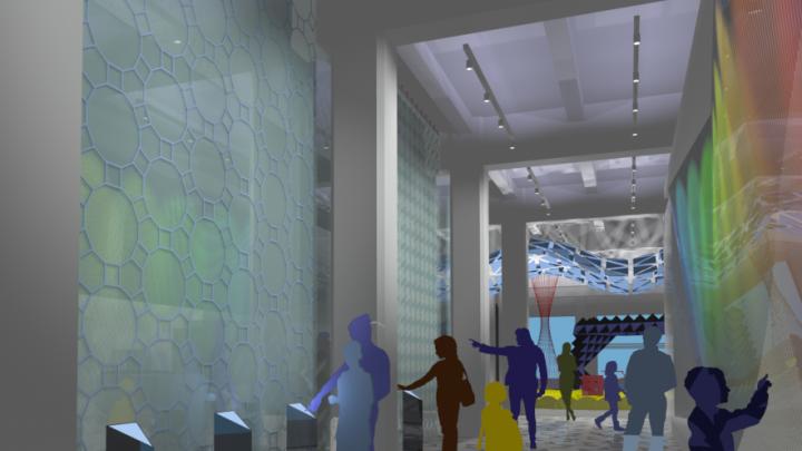 A conceptual rendering of the museum interior