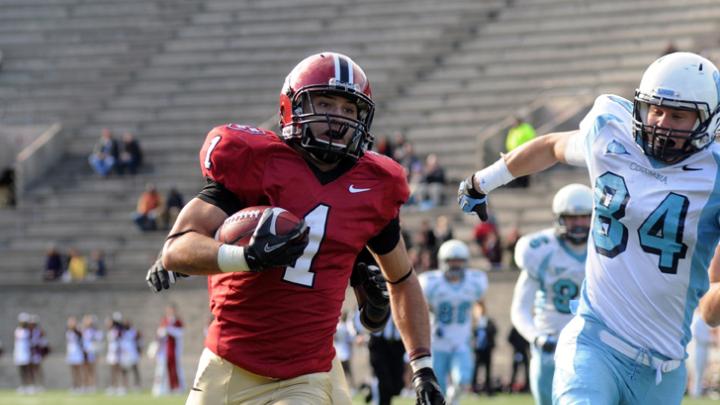 A 32-yard interception return by safety Chris Splinter set up   Harvard's fourth touchdown of the day, a one-yard dive by tailback   Treavor Scales less than five minutes into the second quarter.   Splinter picked off another Columbia pass in the final period, this   time with a 30-yard runback.