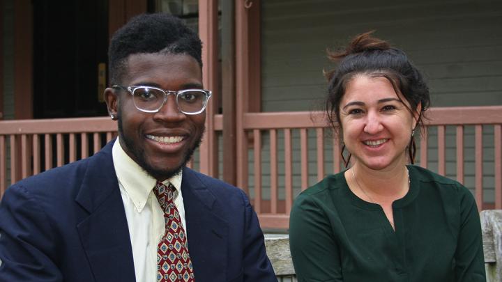 Photograph of Harvard Forward candidates Jayson Toweh and Thea Sebastian