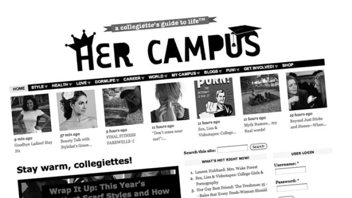 Its founders hope Her Campus becomes “the number two stop after Facebook for all college women when procrastinating.”