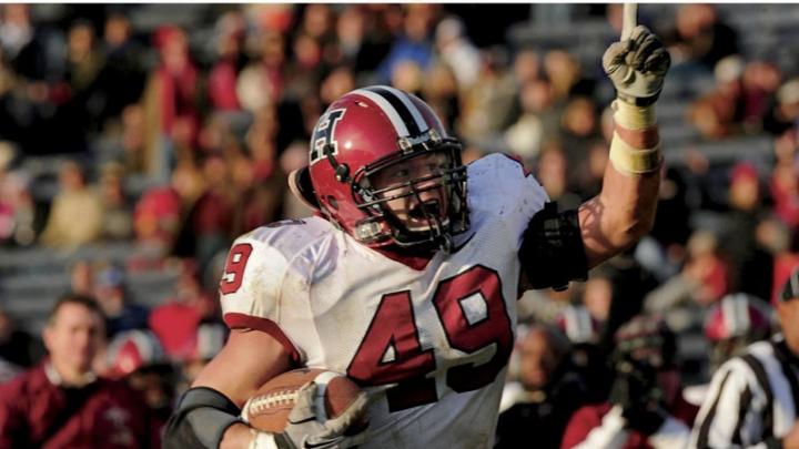 With a 32-yard interception return in the fourth quarter, captain and linebacker Alex Gedeon scored Harvard’s final touchdown of The Game.