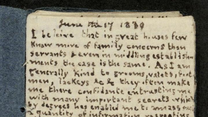 A page from a miniature novel written by teenager Charlotte Brontë