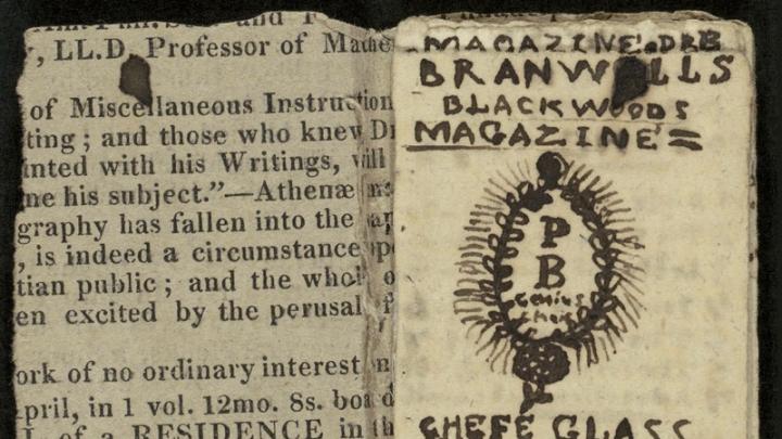 Branwell Brontë delighted in the satirical <i>Blackwood’s Edinburgh Magazine</i> and modeled his own after it.