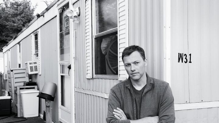 Matthew Desmond at the Milwaukee trailer park where he lived while conducting fieldwork for his doctoral dissertation.