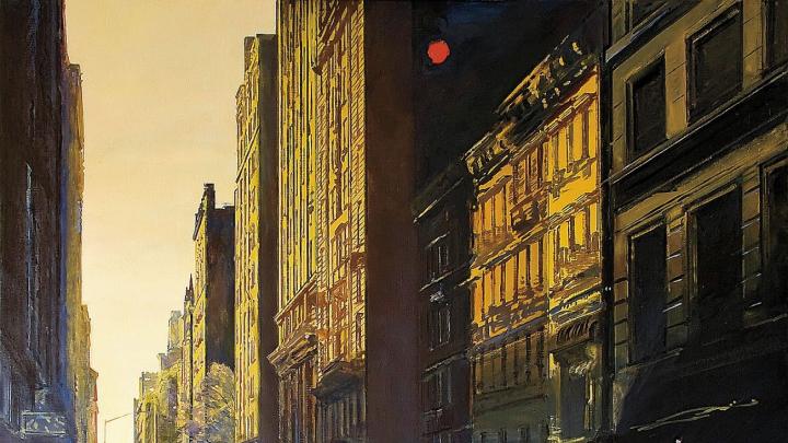 Derek Reist's painting <i>Downtown Gold</i>