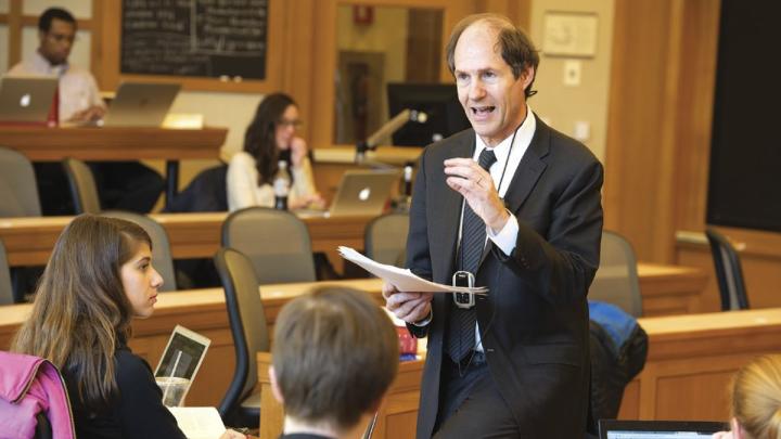 Professor Sunstein in his Harvard milieu, teaching administrative law