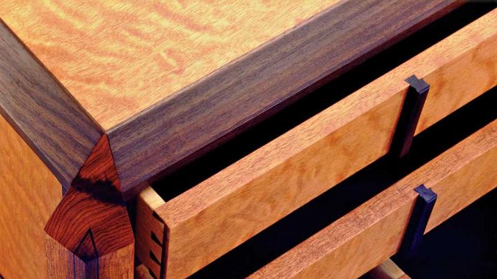 A seven-drawer desk (detail)