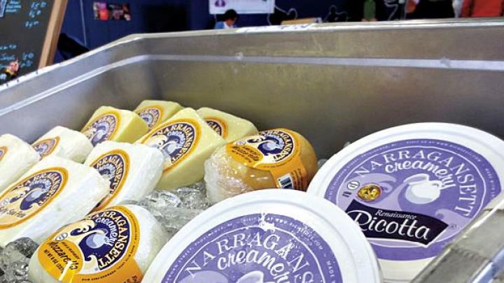 A variety of cheeses from Narragansett Creamery