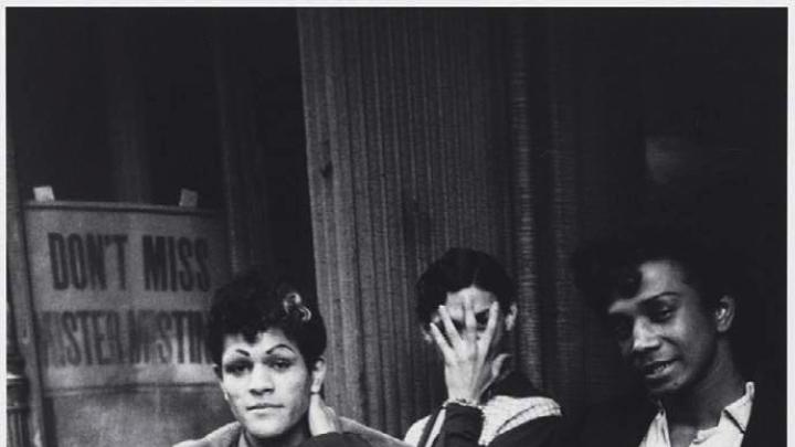 Three people in 1950s New York