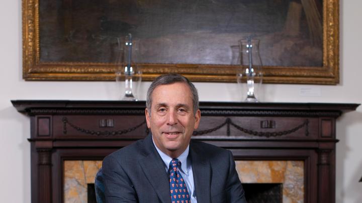 Portrait of Harvard President Lawrence S. Bacow