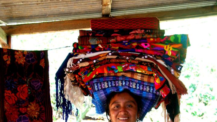 A Mayan textile vendor, Ruth, whom Smith befriended in a Guatemalan village market