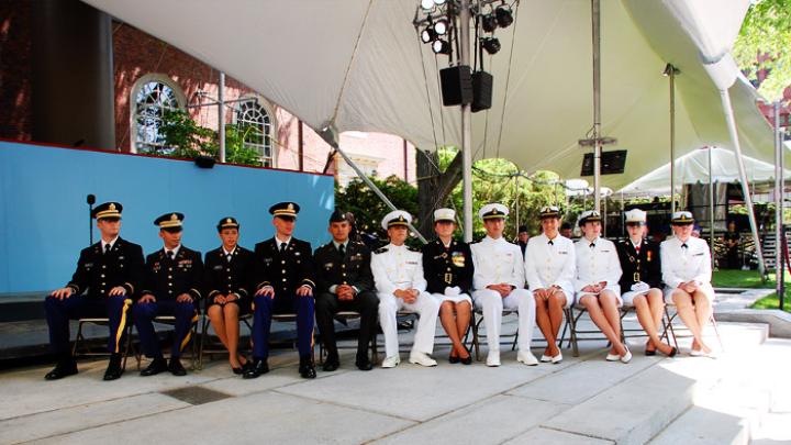 Photograph by Harvard Magazine/Seamus Flory May 26, 2010 - ROTC commissioning