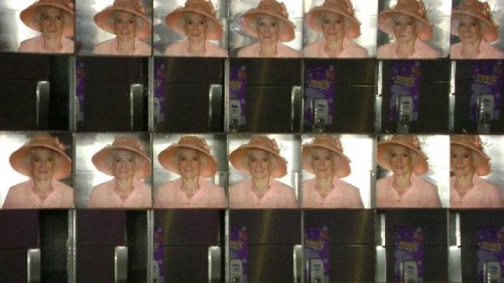 Betty Breck's smile, reflected and multiplied, as she entered Logan Airport to fly home to South Dakota after a glorious 50th Class Reunion—her first and definitely not her last!  