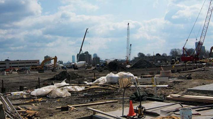 Pre-work has begun for the science complex in Allston, where the Harvard Stem Cell Institute will eventually be housed.