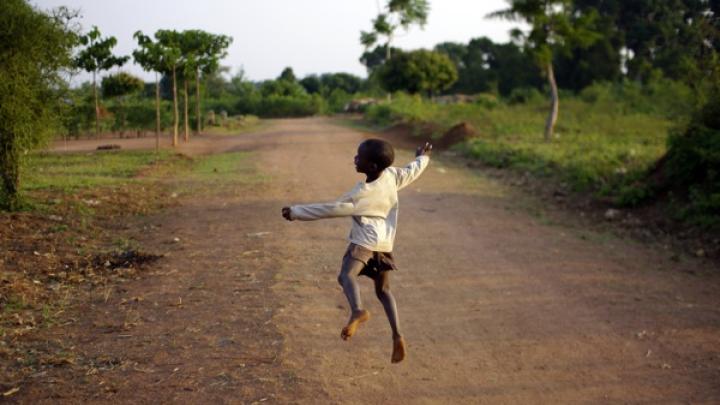 A display of spontaneous joy on a Busia street