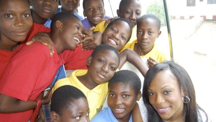 An excited bunch, heading out for a field trip to the Nigerian Television Authority office in Ibadan. By choosing the performing arts as the camp’s theme, Johnson aimed to make education exciting by leveraging the girls’ fascination with actors and the motion-picture industry.