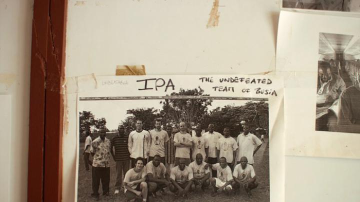 At the IPA office in Busia, a slice of life: a photo of the staff soccer team