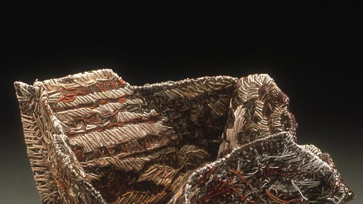 In <i>Quarry</i> (1997), one of Behar's rare "sculptural" works, viewers can see stitching on both inner and outer surfaces.