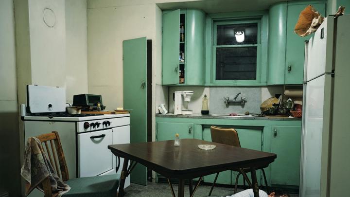 <em>Insomnia</em> (1994), by Canadian photographer Jeff Wall, is a completely staged cinematic photograph, set in an exact replica of the kitchen in Wall&rsquo;s studio. An actor portrays the victim of a nightmarish bout of insomnia.