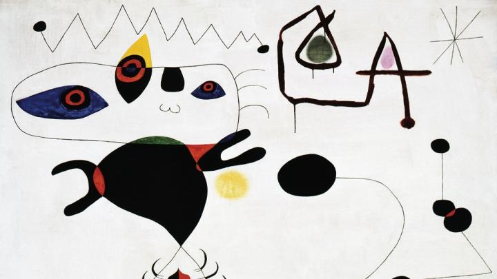Joan Mir&oacute;&rsquo;s 1945 <em>Woman in the Night</em> is another work included in Pulitzer&rsquo;s gift.