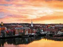 Wintry Portsmouth at sunset