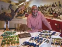 Scott Edwards photographed in the ornithology collection