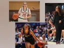 Lola Mullaney, Coach Carrie Moore, and Elena Rodriguez