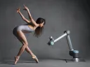 Moore dancing with the Universal Robotics robot