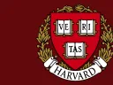Harvard shield on red background