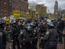 NYPD begin setting up barricades, closing in Pro-Palestinian demonstrators rallying outside the Columbia University