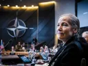 close-up of VADM Shoshana Chatfield at NATO meeting 