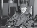 Justice Edward Sanford portrait, modified to depict him as a baseball player
