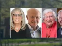 From left: Kathy Delaney-Smith, Paul J. Finnegan, Carolyn Hughes, David Johnston