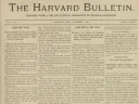 Front page of The Harvard Bulletin from November 7, 1898, featuring the headline “Harvard Wins” about a football victory over Pennsylvania and articles on Harvard graduates’ service in the Spanish-American War