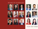 Grid of headshots featuring members of the Board of Overseers and Elected Directors.