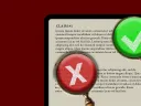 An image of a magnifying glass examining a page that says "fact vs. fiction"
