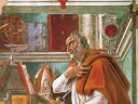 Fresco of Sain Augustine in his cell by Sandro Botticelli