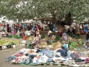 Farmers often have to travel several hours to reach a village market like this one, in King’ori, Tanzania.