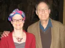 Tony Arnold and John Austin at a party after the "Heloise and Abelard" dress rehearsal