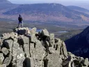 Maine’s Baxter State Park offers rigorous climbs and majestic views, as seen above on First Cathedral.