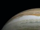 A close-up photograph of Jupiter, including its Great Red Spot