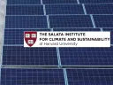 Salata Institute logo over solar panels