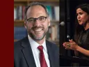 Photographs of Adam Falk and Natalie Diaz