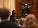 Sheree Ohen addresses attendees at the seminar