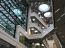 The main atrium in Harvard's new Science and Engineering Complex
